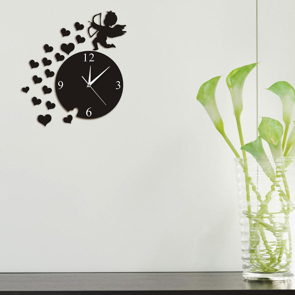 Cupid Arrow Hearts Cherub Angel Wall Art Home Decor Modern Wall Clock Flying Cupid Love Angel Decorative Wall Watch Clock Gift Cupid Arrow Hearts Cherub Angel Wall Art Home Decor Modern Wall Clock Flying Cupid Love Angel Decorative Wall Watch Clock Gift