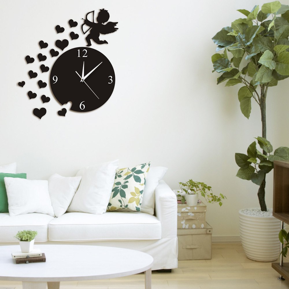 Cupid Arrow Hearts Cherub Angel Wall Art Home Decor Modern Wall Clock Flying Cupid Love Angel Decorative Wall Watch Clock Gift Cupid Arrow Hearts Cherub Angel Wall Art Home Decor Modern Wall Clock Flying Cupid Love Angel Decorative Wall Watch Clock Gift