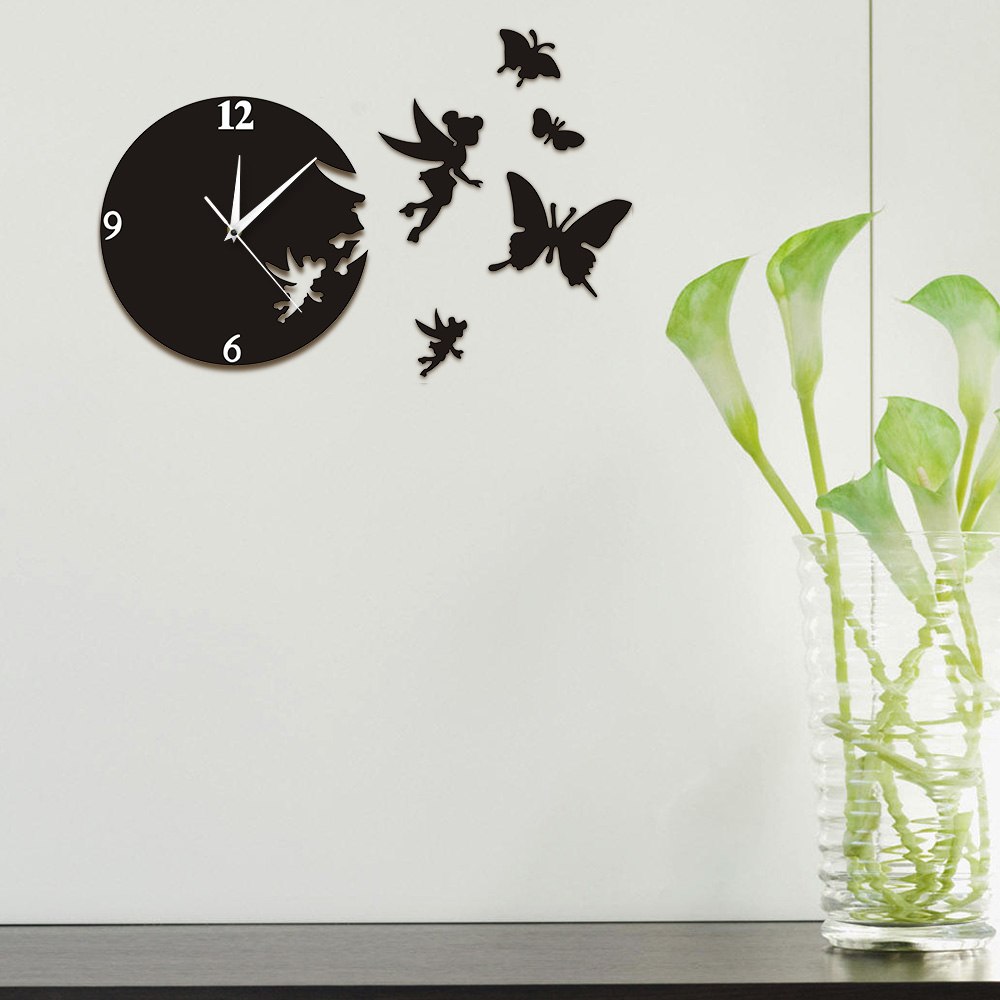 Fairy Angel Flew Away Wall Clock Modern Wall Art Home Decor Flying Butterflies Wall Clock Decorative Escape Clock Watch Fairy Angel Flew Away Wall Clock Modern Wall Art Home Decor Flying Butterflies Wall Clock Decorative Escape Clock Watch