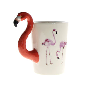 Flamingo Coffee Mug Tropical Flamingo Mug Cup The Flamboyant Ceramic Pink Flamingo Shaped Handle Cermica Coffee Mugs