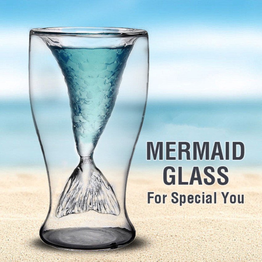 Creative 3D Crystal Mermaid Cup Glass Mug Vodka Shot Drinking Bar Party Cup Drinkware Double Wall Glass Creative 3D Crystal Mermaid Cup Glass Mug Vodka Shot Drinking Bar Party Cup Drinkware Double Wall Glass
