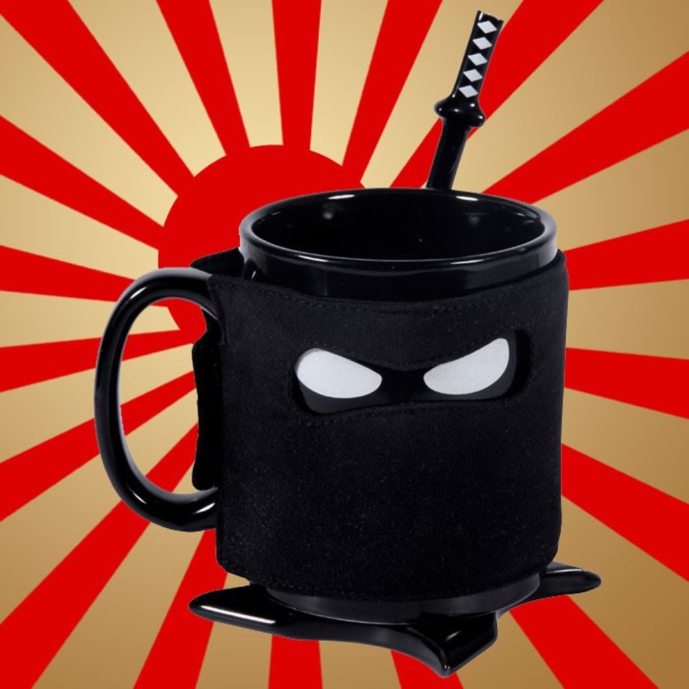 Creative Ninja Mug Black Mask Ceramic Cup With Spoon Sword Coffee Milk Tea Mugs Novelty Gifts Creative Ninja Mug Black Mask Ceramic Cup With Spoon Sword Coffee Milk Tea Mugs Novelty Gifts
