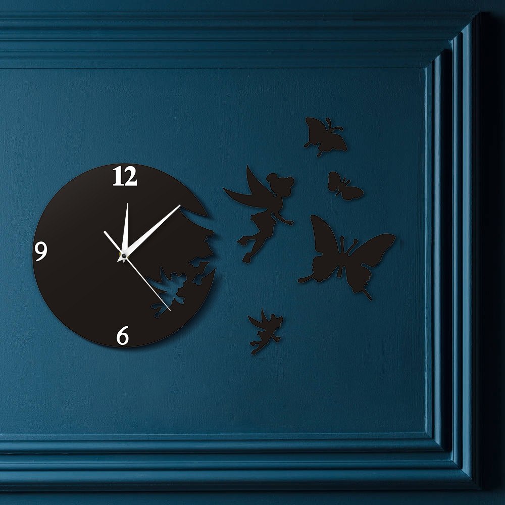 Fairy Angel Flew Away Wall Clock Modern Wall Art Home Decor Flying Butterflies Wall Clock Decorative Escape Clock Watch Fairy Angel Flew Away Wall Clock Modern Wall Art Home Decor Flying Butterflies Wall Clock Decorative Escape Clock Watch