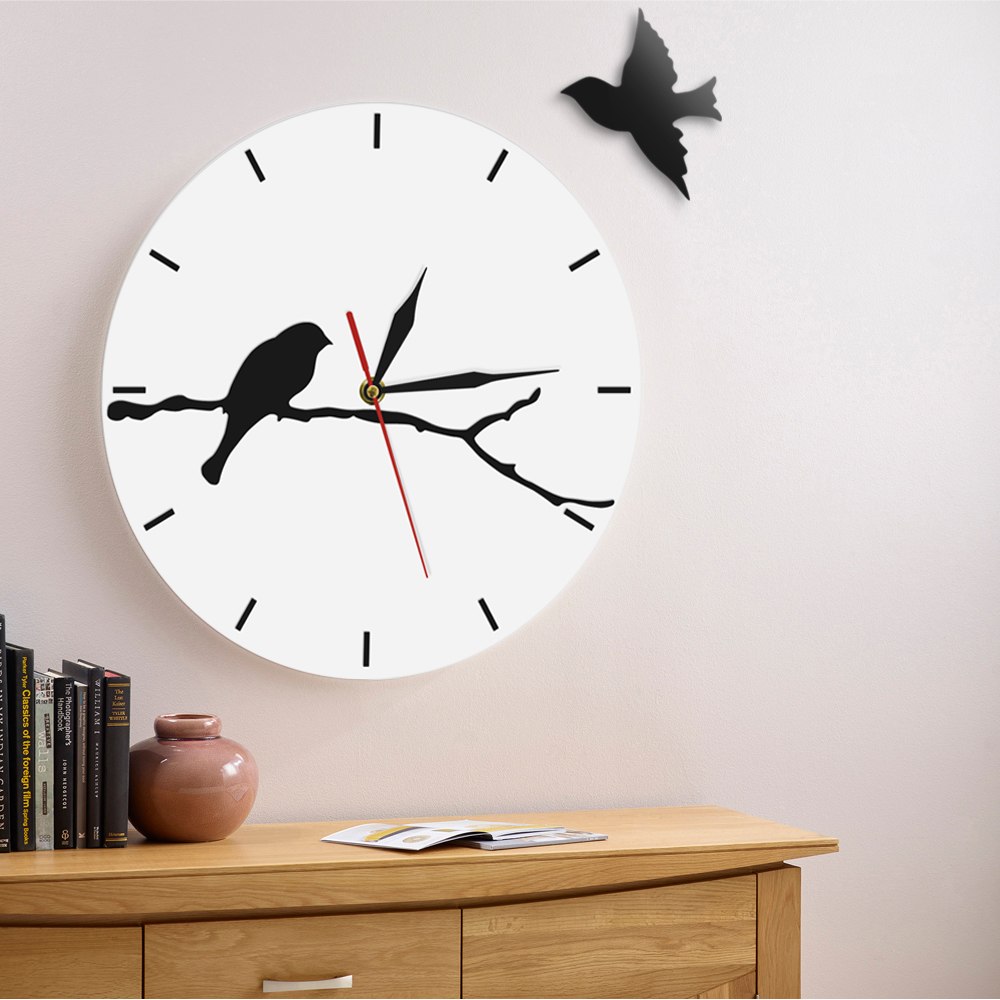 Flying Bird Abstract Wall Art 3D Wall Clock Bird Flew Away Decorative Funny Wall Clock Bird On The Branch Modern Home Decoration Flying Bird Abstract Wall Art 3D Wall Clock Bird Flew Away Decorative Funny Wall Clock Bird On The Branch Modern Home Decoration