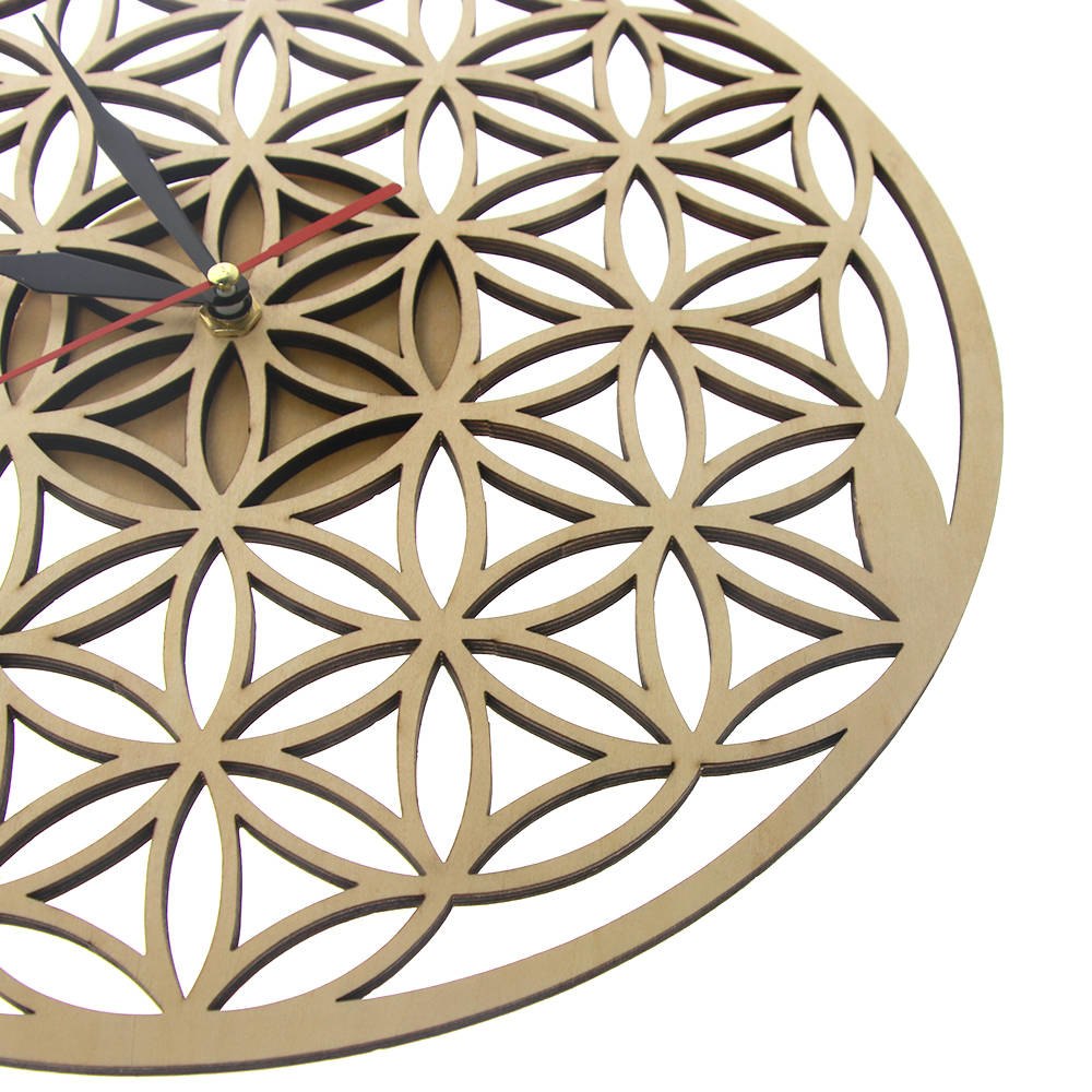 Flower of Life Intersect Rings Geometric Wooden Wall Clock Sacred Geometry Laser Cut Clock Watch Housewarming Gift Room Decor Flower of Life Intersect Rings Geometric Wooden Wall Clock Sacred Geometry Laser Cut Clock Watch Housewarming Gift Room Decor