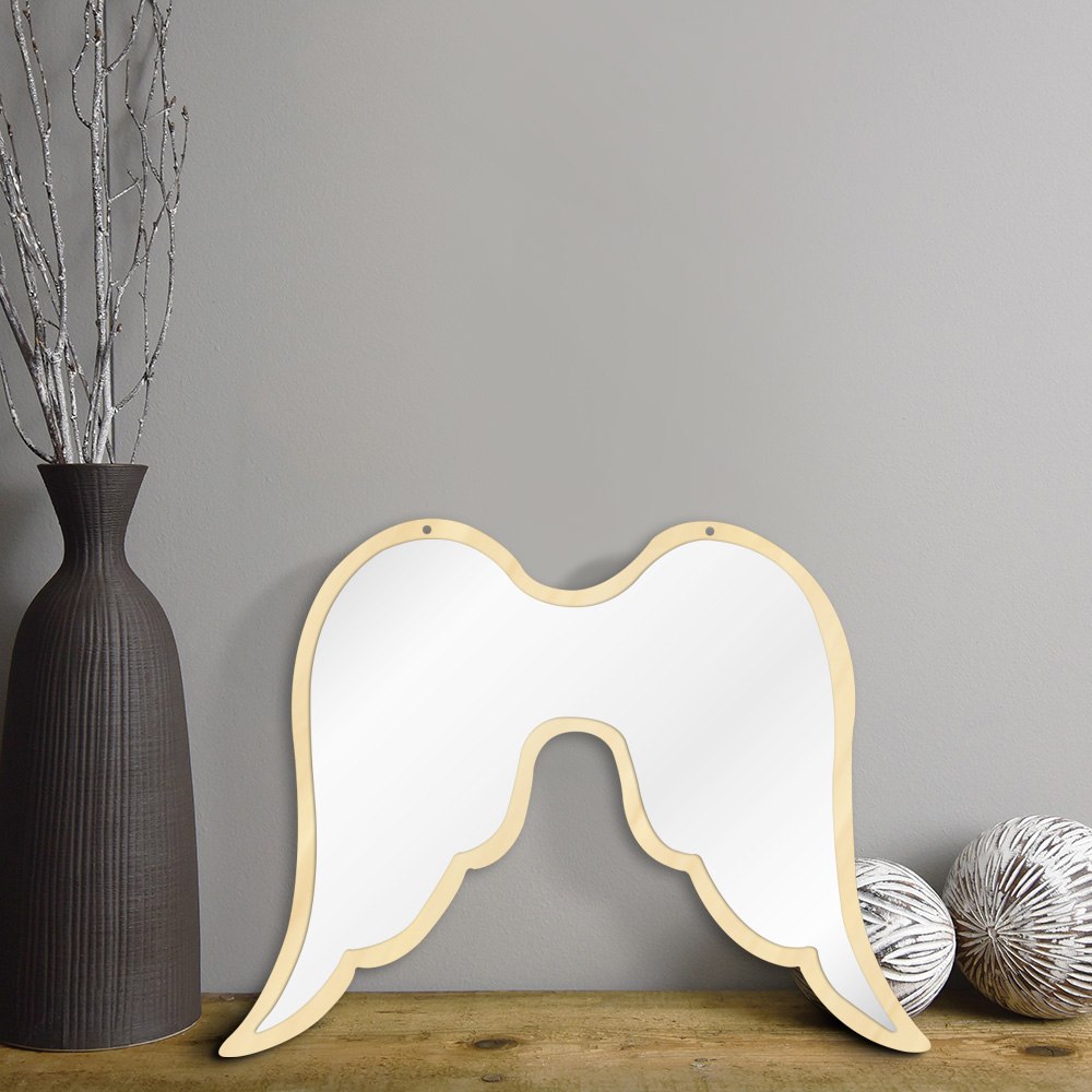 Fantasy Open Angel Wing Wall Mirror Decorative Home Ornament Children Baby Room Nursery Safety Acylic Mirror With Wooden Back Fantasy Open Angel Wing Wall Mirror Decorative Home Ornament Children Baby Room Nursery Safety Acylic Mirror With Wooden Back