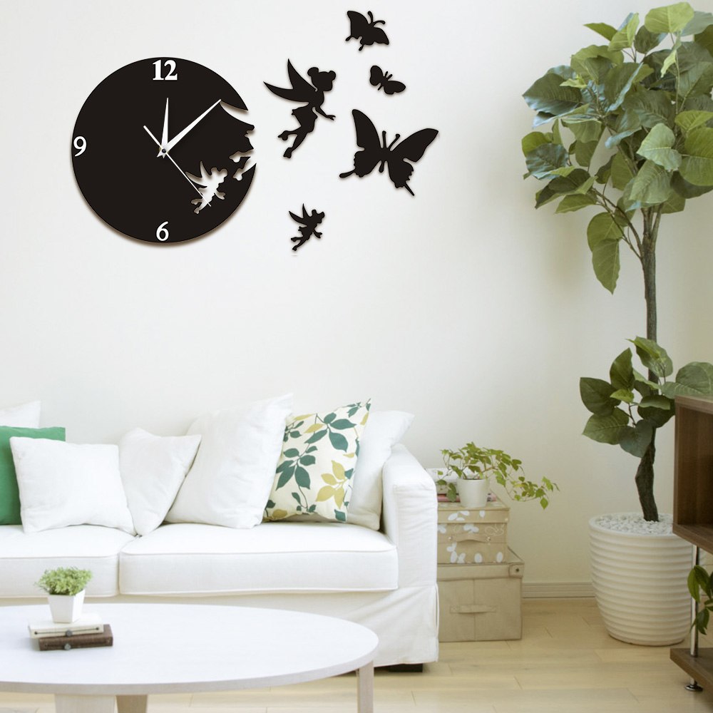 Fairy Angel Flew Away Wall Clock Modern Wall Art Home Decor Flying Butterflies Wall Clock Decorative Escape Clock Watch Fairy Angel Flew Away Wall Clock Modern Wall Art Home Decor Flying Butterflies Wall Clock Decorative Escape Clock Watch