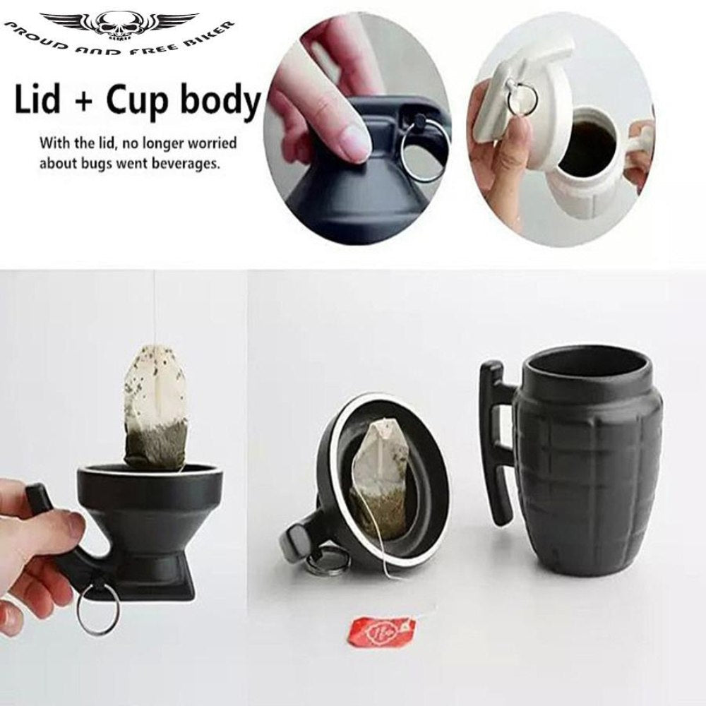 Creative Hand Grenade Designed Mug Ceramic Water Coffee Mug Cup With Lid Handgrip Office Tea Cup Drinkware Creative Hand Grenade Designed Mug Ceramic Water Coffee Mug Cup With Lid Handgrip Office Tea Cup Drinkware
