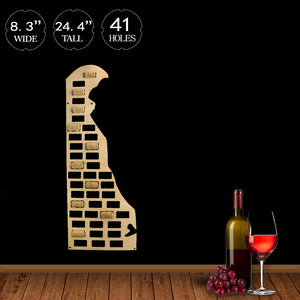 Delaware Wine Cork Wall Display Map Delaware Wood Cutout Shaped Cork Home Decor Map Personalized Wood Map Gift For New Home