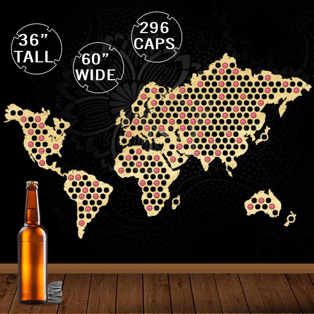 Creative Wooden Crafts World Map Bottle Beer Cap Map Handmade Hanging Map Of The World Modern Home Decor Beer Lovers Gifts Creative Wooden Crafts World Map Bottle Beer Cap Map Handmade Hanging Map Of The World Modern Home Decor Beer Lovers Gifts