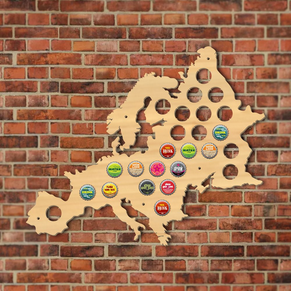 European Beer Cap Map Pub Bar Wooden Wall Sign Beer Bottle Cap Display Holder Euro Wood Map Cap Catcher Man Cave Beer Lover Gift European Beer Cap Map Pub Bar Wooden Wall Sign Beer Bottle Cap Display Holder Euro Wood Map Cap Catcher Man Cave Beer Lover Gift