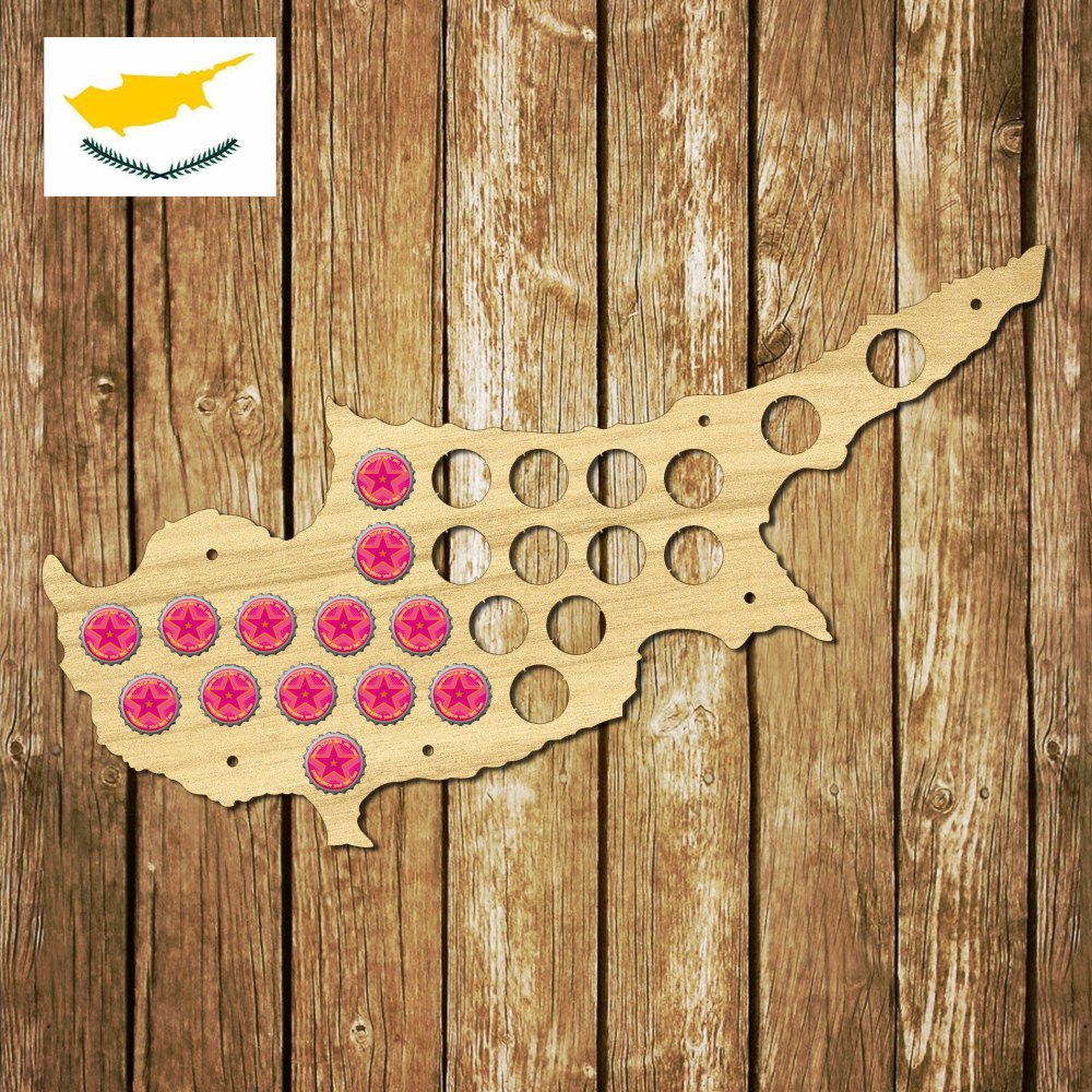 Cyprus Beer Cap Map Wooden Craft Beer Cap Display Wall Art Wood  Beer Lover Cap Collectors Gift Drink Up Beer Cap Trap Hanger Cyprus Beer Cap Map Wooden Craft Beer Cap Display Wall Art Wood  Beer Lover Cap Collectors Gift Drink Up Beer Cap Trap Hanger