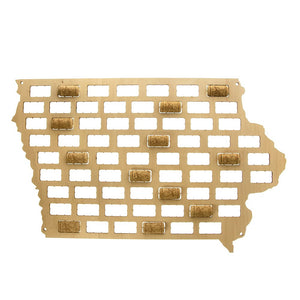 Iowa Wine Cork Map Midwestern United States Wine Cork Display  Home Decor Housewarming Gift  Iowa City Personalized Wall Art Map
