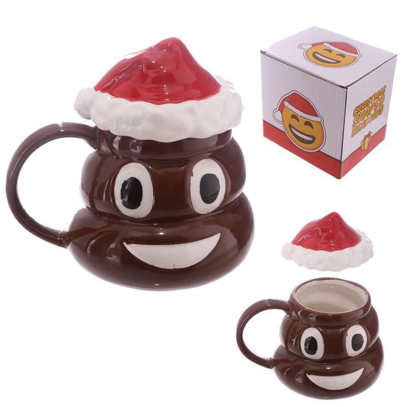 Emoji Mug 3D Ceramic Design Grinning Face Poop Cup with Swirly Lip Emonticon Poo Mug Poo Shape Coffee Cup Best Gift Emoji Mug 3D Ceramic Design Grinning Face Poop Cup with Swirly Lip Emonticon Poo Mug Poo Shape Coffee Cup Best Gift