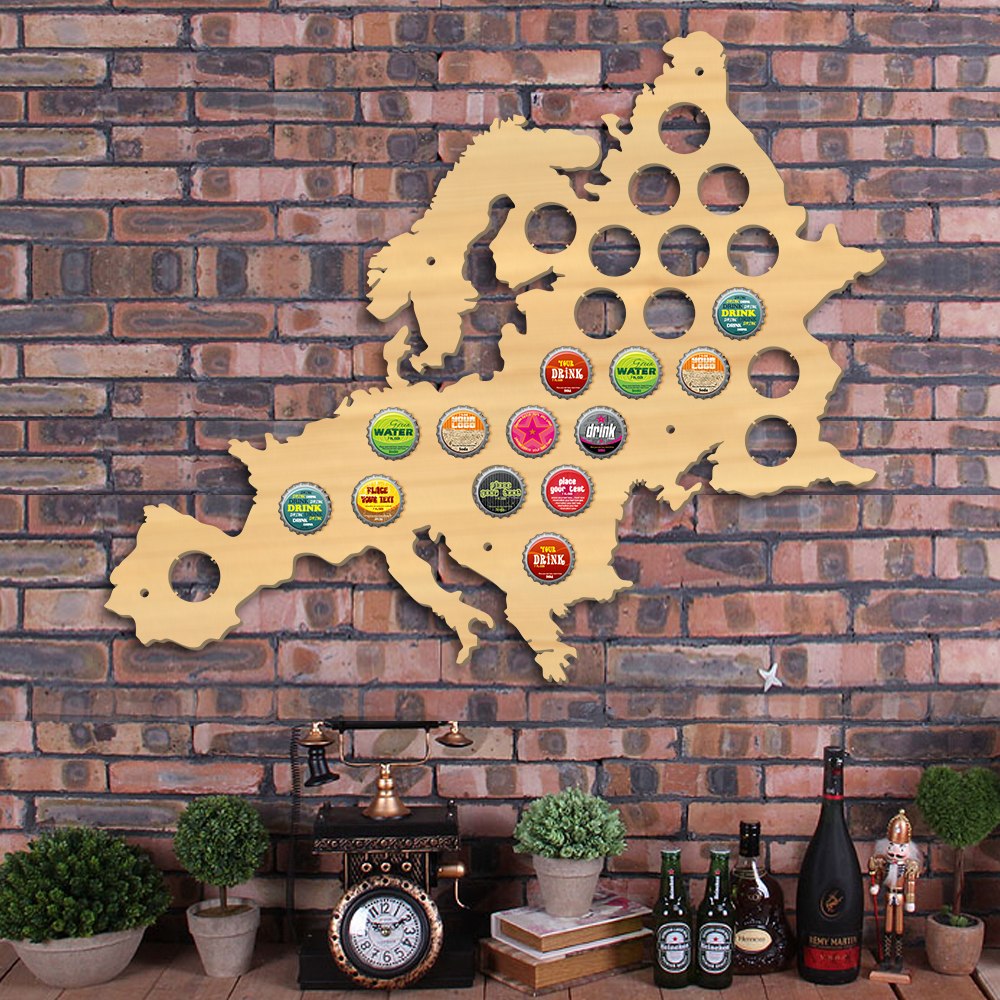 European Beer Cap Map Pub Bar Wooden Wall Sign Beer Bottle Cap Display Holder Euro Wood Map Cap Catcher Man Cave Beer Lover Gift European Beer Cap Map Pub Bar Wooden Wall Sign Beer Bottle Cap Display Holder Euro Wood Map Cap Catcher Man Cave Beer Lover Gift