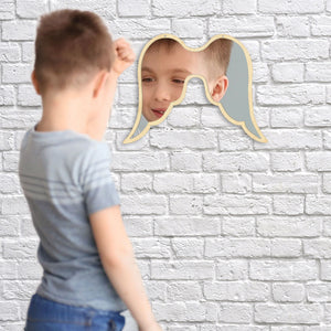 Angel Wing Decorative Wall Mirror Fantasy Open Wing Decorative Home Ornament Nursery Wall Art Decor For Children's Room