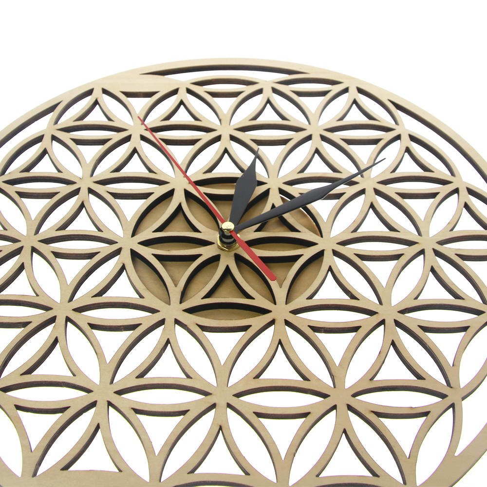 Flower of Life Intersect Rings Geometric Wooden Wall Clock Sacred Geometry Laser Cut Clock Watch Housewarming Gift Room Decor Flower of Life Intersect Rings Geometric Wooden Wall Clock Sacred Geometry Laser Cut Clock Watch Housewarming Gift Room Decor