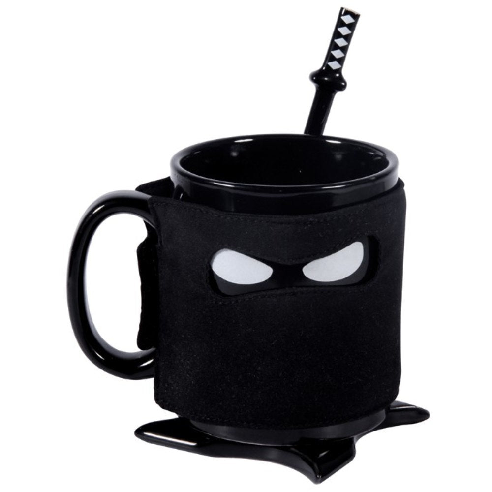 Creative Ninja Mug Black Mask Ceramic Cup With Spoon Sword Coffee Milk Tea Mugs Novelty Gifts Creative Ninja Mug Black Mask Ceramic Cup With Spoon Sword Coffee Milk Tea Mugs Novelty Gifts