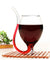 2 Piece/set Wine Wiskey Glass 300ml Transparent Glass With Straw Beer