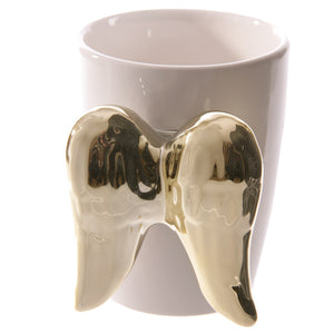 3D Angel Wing Handle Ceramic Mug Coffee Milk Mug Tea Drinking Cups Personality Drinkware Unique Gift Idea