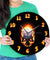 Demon Skull In Fire With Burning Numbers Modern Wall Clock Heavy Metal Flaming Hell Death Skull Wall Watch Halloween Horror Art