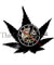 Weed Leaf Wall Clock Vintage Vinyl LP Record Wall Clock Marijuana Leaf Silhouette Icon Wall Art Pot Leaf Stoner Gift