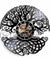 Tree of Life Wall Art Wall Clock Sacred Tree Vintage Vinyl Record Longplay Clock Green Life 3D Silhouette Shadow Wall Clock