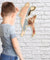 Cartoon Style Little Deer Acrylic Mirror and Wooden Back Nursery Baby Kid Room Decoration Hanging Wall Mirror Newborn Gift