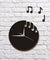 Floating Music Notes Wall Art Musical Notes Flew From The Clock Sheet Music Modern Wall Clock Musicians Rock n Roll Crafty Gift
