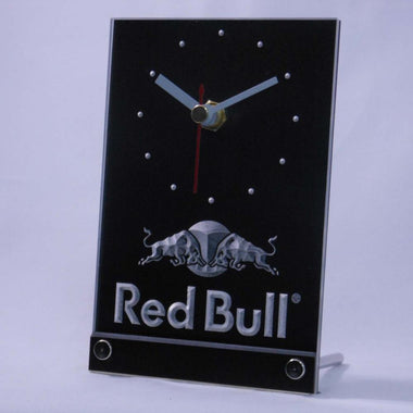 tnc0469 Bull Engergy Drink Table Desk 3D LED Clock