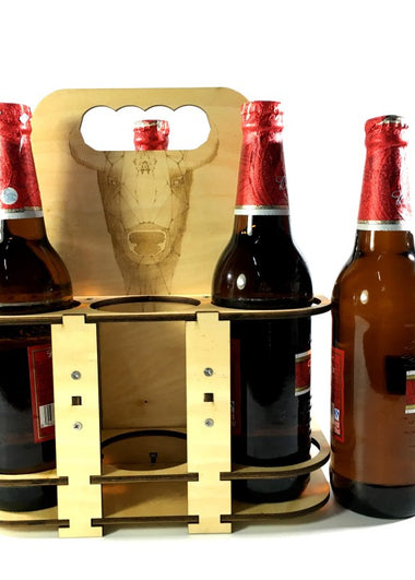 Wooden Red Wine Rack Beer DIY 6 Bottles Holder Creative Kitchen Bar Display Shelf Home Table Decoration