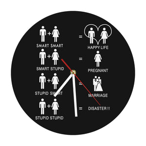 End Result Of Dating Decorative Wall Clock Wicked Wedding Mantra Wall Decor Wicked Wedding Mantra Marriage Clock Couple Gift