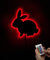 Modern Baby Room Bunny Decorative Wall Mirror Woodland Animal Makeup Mirror With LED Lights Rabbit Illuminated Acrylic Mirror