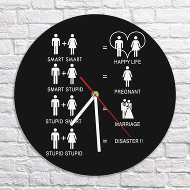 End Result Of Dating Decorative Wall Clock Wicked Wedding Mantra Wall Decor Wicked Wedding Mantra Marriage Clock Couple Gift