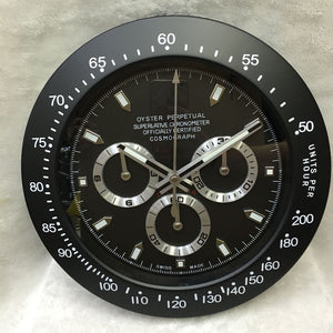 Luminous Top Design Quality Metal Watch Shape Wall Clock with Silent Mechanism with Corresponding Logos