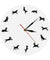 Different Pose Dogs Silhouette Wall Clock Puppy Pet Vet Clinic Wall Decor Minimalist Design Modern Wall Clock Dog Lovers Gift
