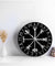 Viking Pagan Asatru Runic Compass Wall Clock Vegvisir Rune Circle Viking Norse Mythology Simple Modern Clock Watch Helm of Awe
