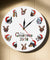Christmas Puppy Wall Clock Holidays Home Decor Funny Different Dog Breeds Printed Modern Wall Watch Deer Dog Pets New Years Gift