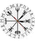 Viking Pagan Asatru Runic Compass Wall Clock Vegvisir Rune Circle Viking Norse Mythology Simple Modern Clock Watch Helm of Awe
