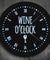 Wine o'Clock LED Neon Sign Modern Wall Clock Winery Sign Kitchen Wall Watch Luminous Pub Bar Wine Lighting Decor Party Gifts