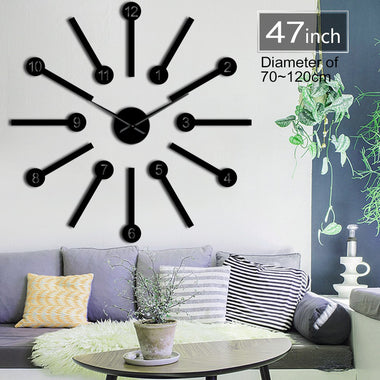 Big Space Wall Clock Kit Stickers Home Art Modern House Wall Decor DIY Big Hands Wall Clock Hanging Wall Watch Housewarming Gift