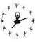 Ballerina Wall Clock Dancing Girl Modern Quartz Movement Decorative Wall Watch Dancing Studio Wall Art Ballet Gifts For Her