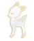 Cartoon Style Little Deer Acrylic Mirror and Wooden Back Nursery Baby Kid Room Decoration Hanging Wall Mirror Newborn Gift