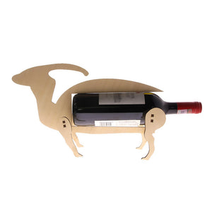 Creative Dinosaur Wine Rack Parasaur Wine Bottle Holder Wooden Parasaurolophus Modern Wine Storage Home Decor