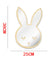 Bunny Sleepy Eyes Makeup Mirror Cute Animal Sleeping Rabbit Wood & Acrylic Safety Wall Mirror Nursery Wall Decor For Kids