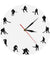 Hockey Minimalist Design Wall Clock Ice Hockey Field Hockey Sports Room Wall Decor Team Game Hockey Players Modern Wall Clock
