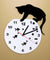 Cat On A Fishbowl Adorable Wall Art Wall Clock Cat and Fish Home Decor Hunter Kitty Cat Modern Wall Clock Cat Pet Lovers Gift
