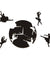 Flowing Ballerinas Wall Art Dancing Room Wall Decor Modern Clock Dancing Girls Decorative Wall Clocks Escape Girls Clock Watch