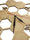 Bees and Honeycomb Natural Wooden Wall Clock Hexagon Wall Art Wood Bee Honey Contemporary Clock Watch Home Living Room Decor