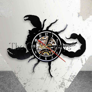 Scorpio Zodiac Wall Art Modern Wall Clock Astrology Vinyl Record Wall Clock Star Sign Home Decor Scorpio Gift Vintage Wall Watch